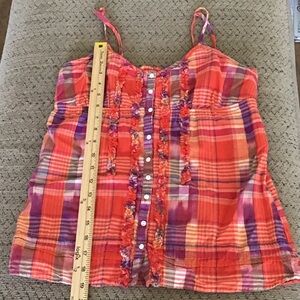 Aeropostale Multicolor Plaid Tank Top